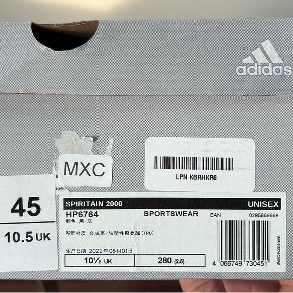 Adidas Spiritain 2000 - Black / Carbon - US 11 Men - Picture 9 of 9